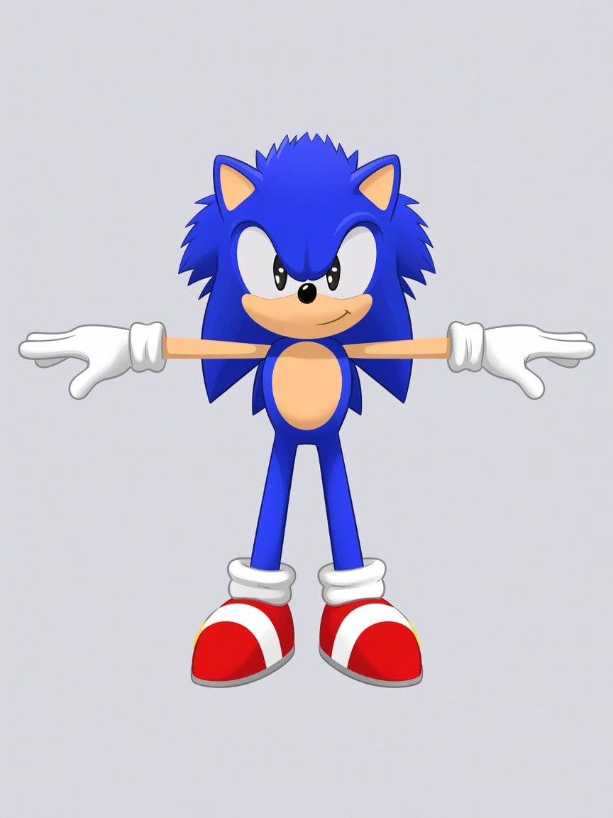 Hedgehog Hero T-Pose Reference
