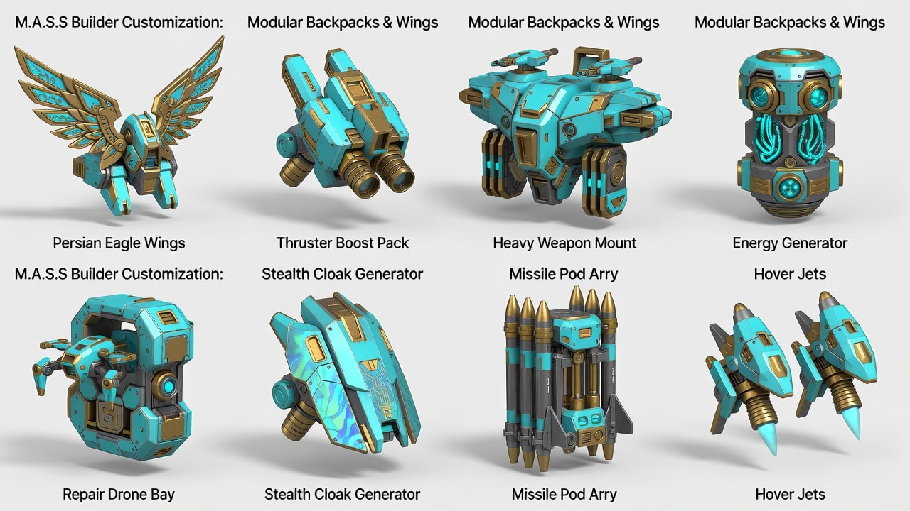 Robot Parts - Backpack and Wing Variants
