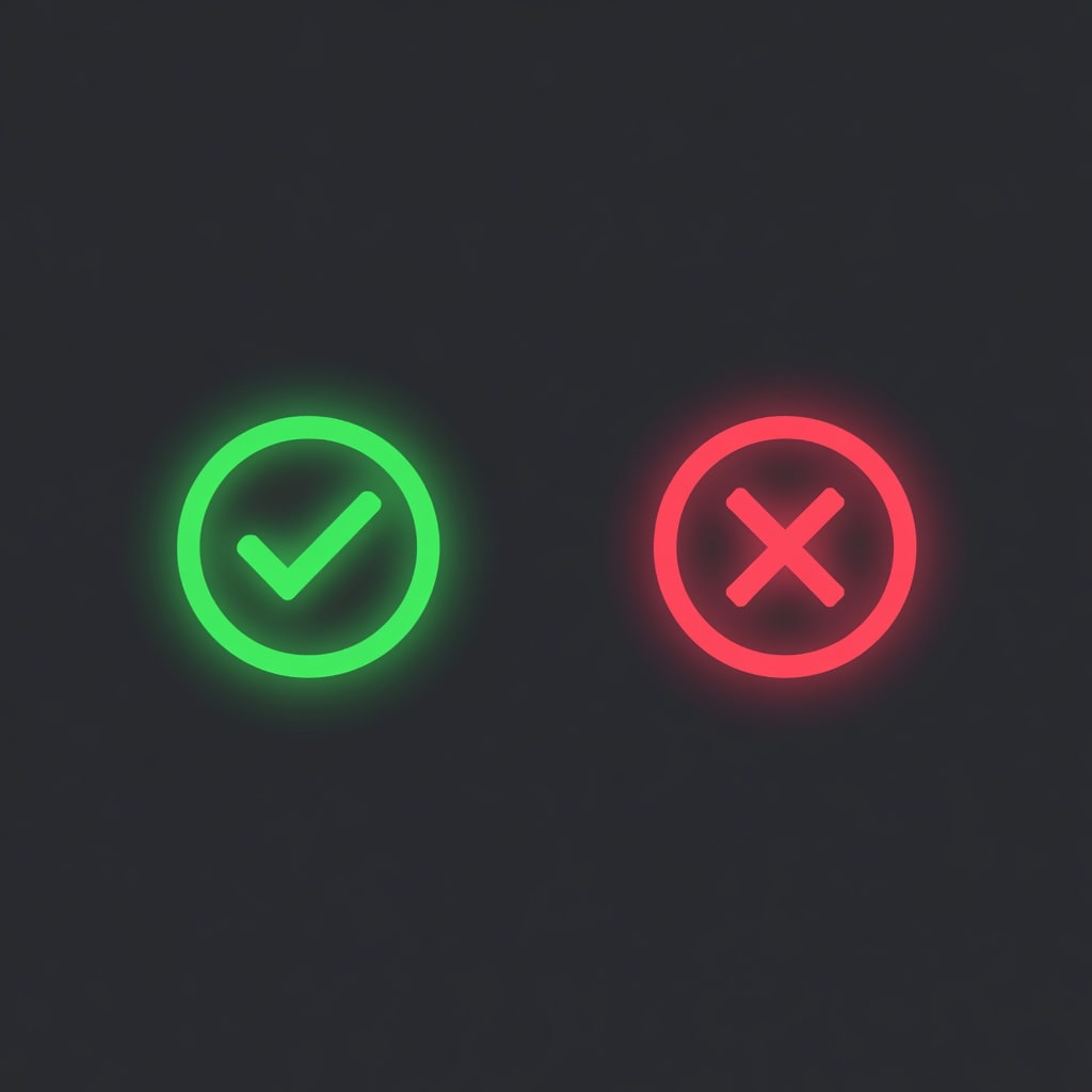 UI Icons - Checkmark and X