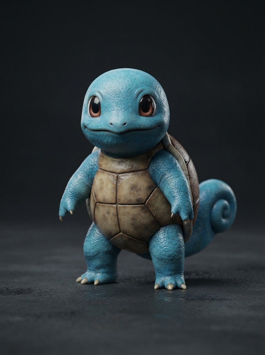 Squirtle Realista - Referencia