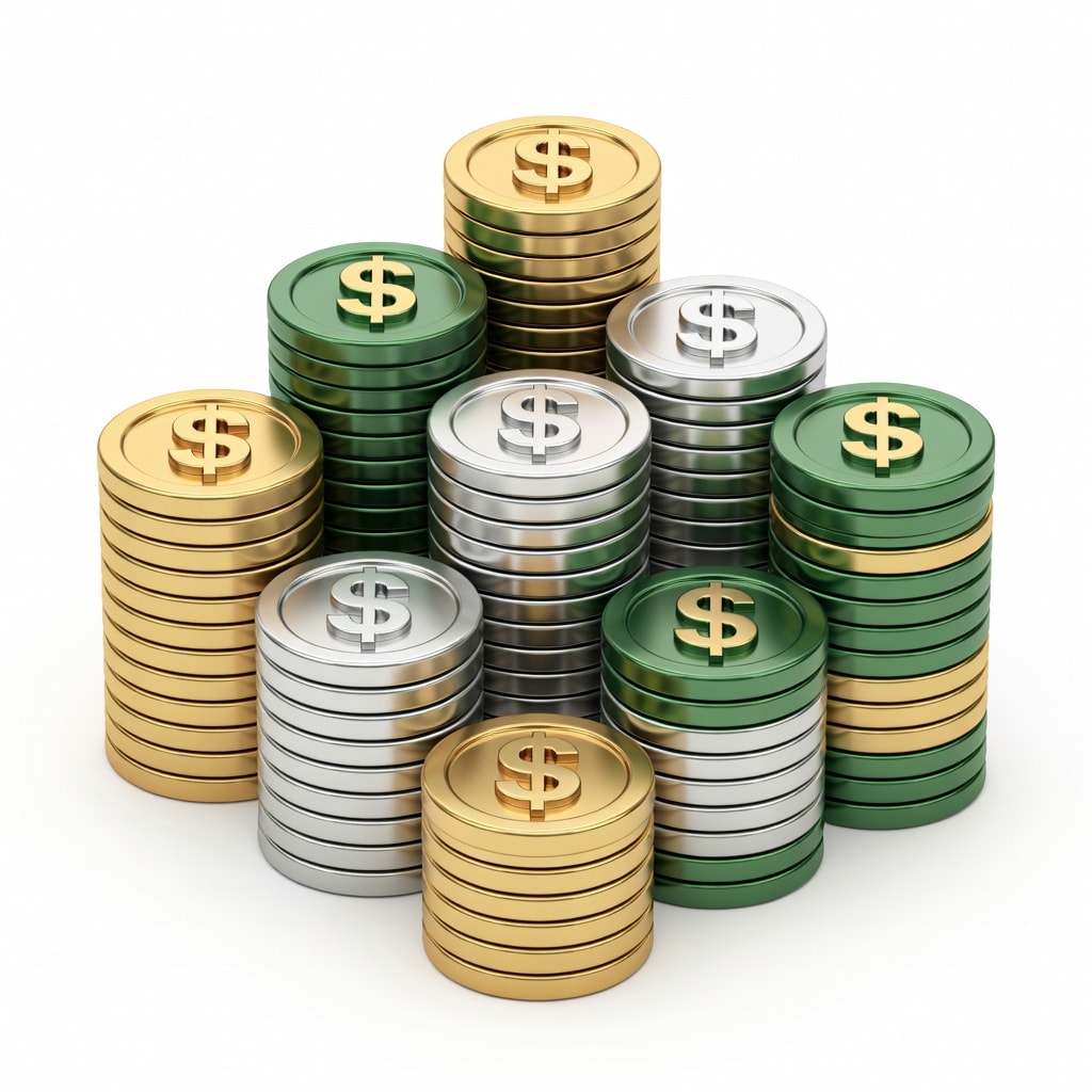 Currency Chips Money Tokens
