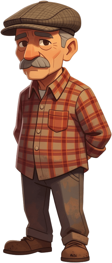 Customer Elderly Man Sprite
