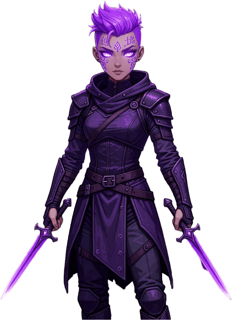 Purple Fairy Rogue - Pixel Art