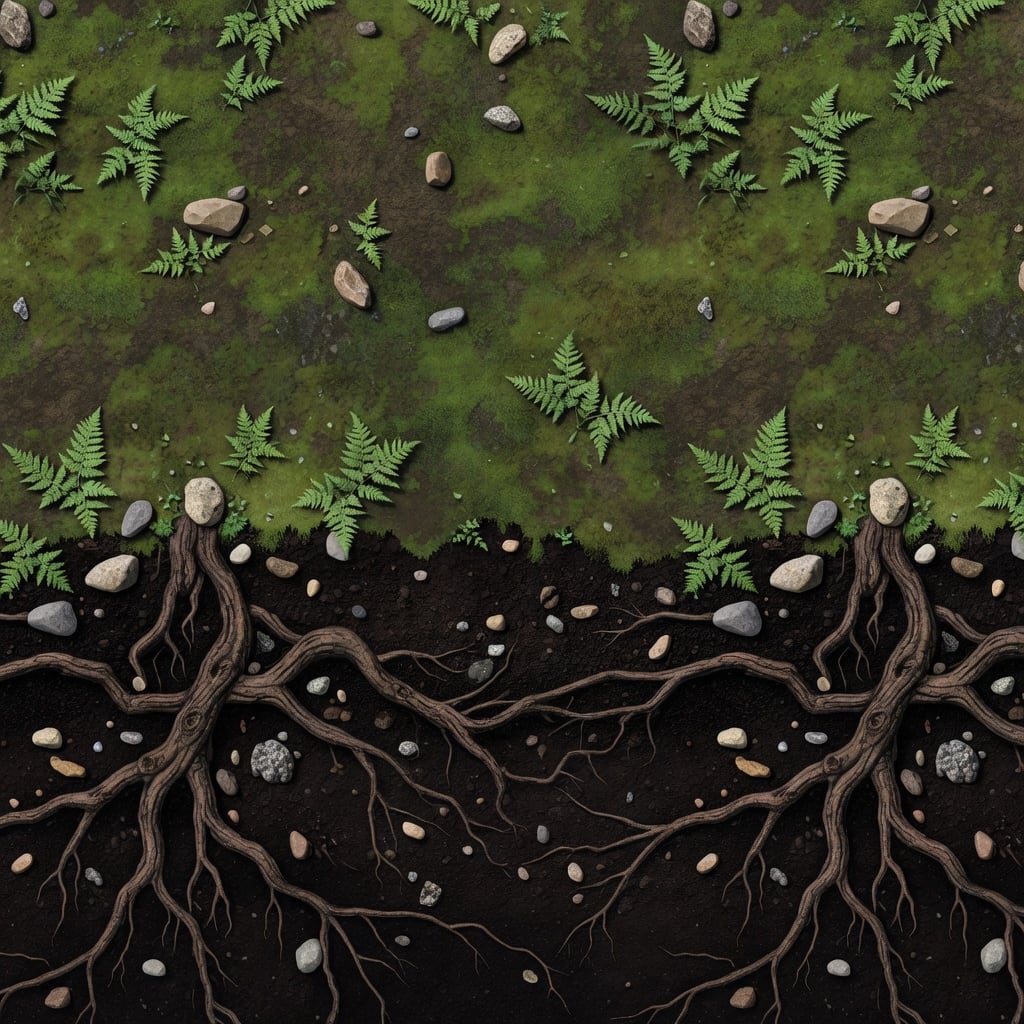Forest Ground Tile - Roots Variant (2 / 2)