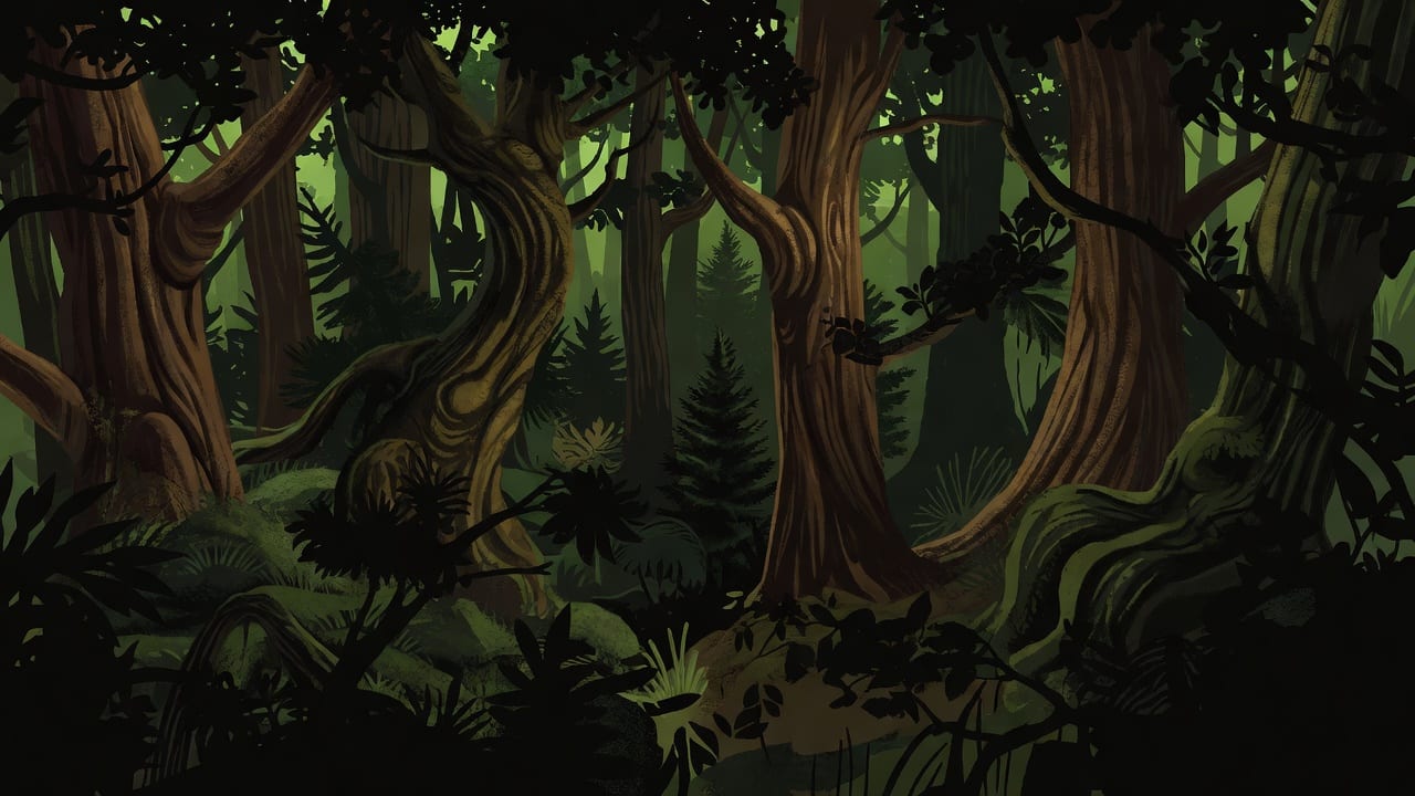 Forest Background Trees - Painterly (1 / 2)
