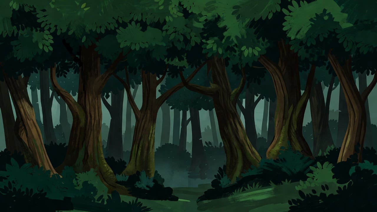 Forest Background Trees - Painterly (2 / 2)