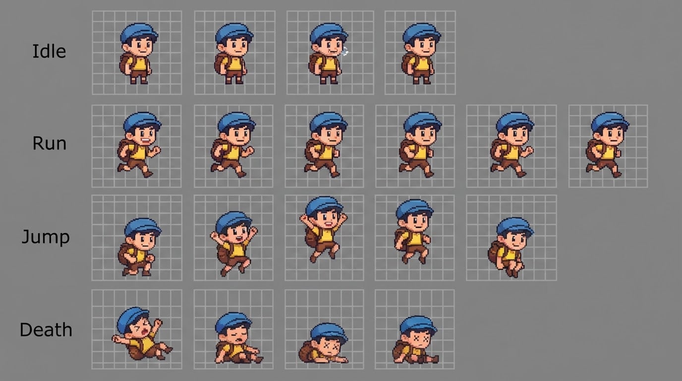 Cartoon Hero - Sprite Sheet