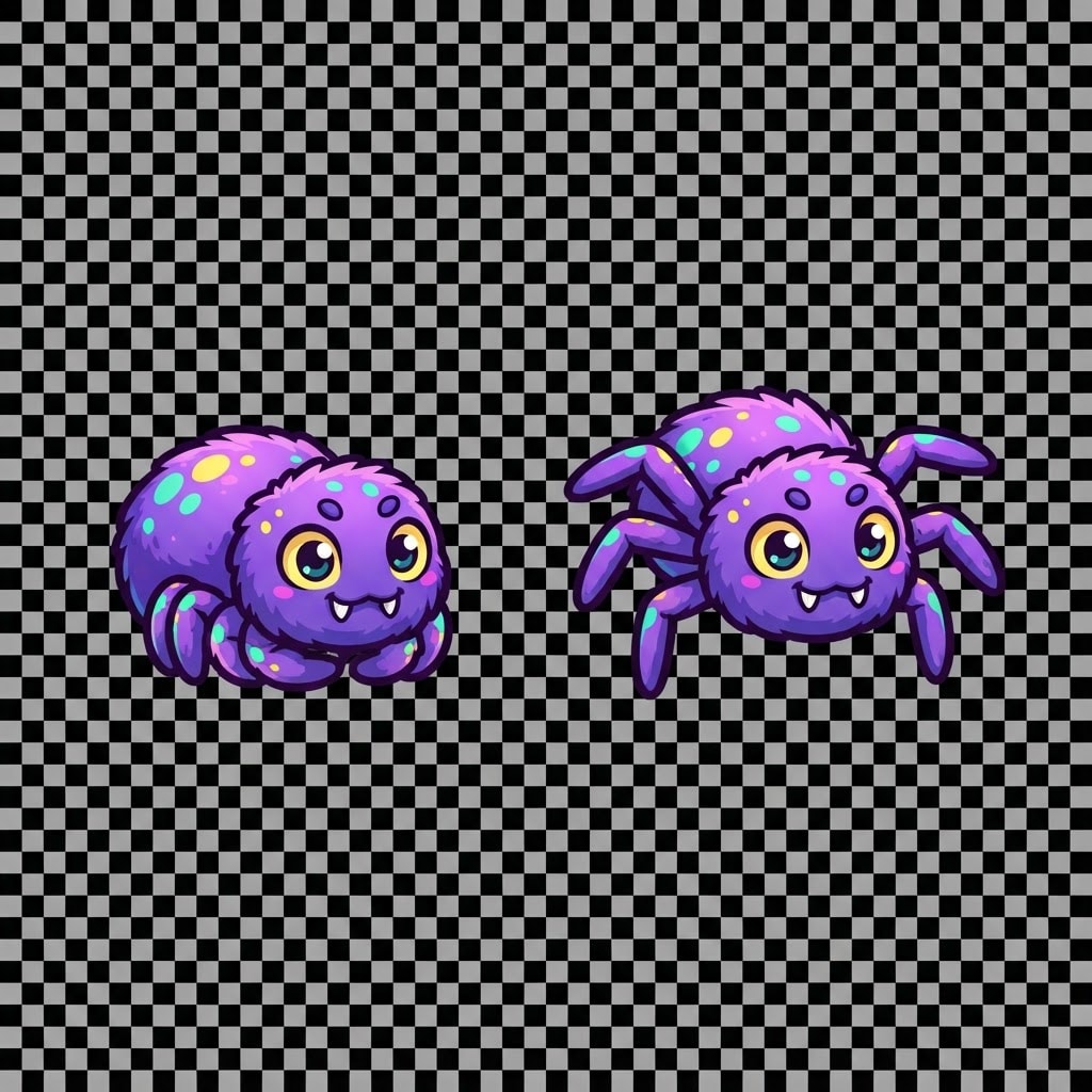 Image: Horizontal 2-frame idle bob sprite sheet for a cut