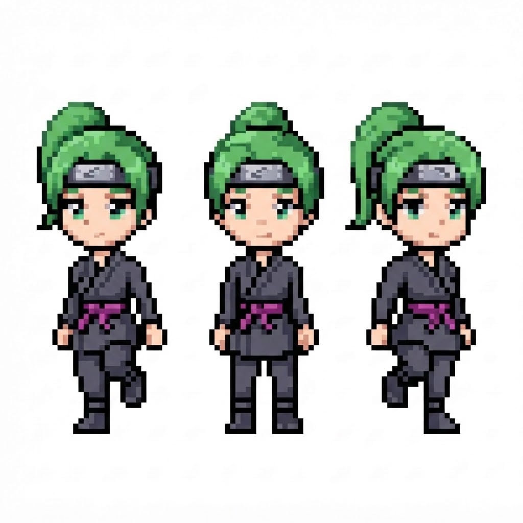 Image: BODY: a chibi ninja GIRL - clearly feminine: NARRO