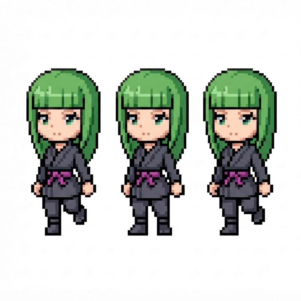 Image: BODY: a chibi ninja GIRL - clearly feminine: NARRO