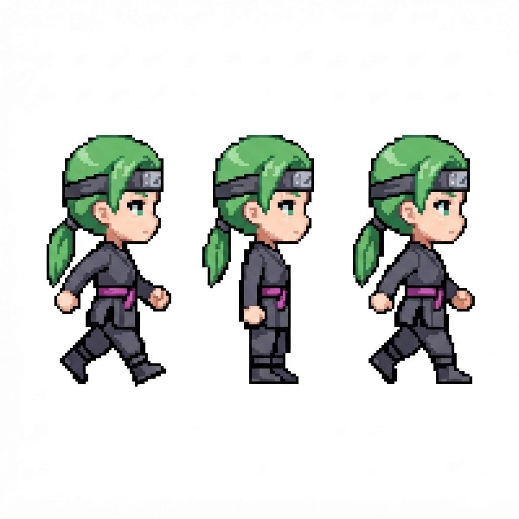 Image: BODY: a chibi ninja GIRL - clearly feminine: NARRO
