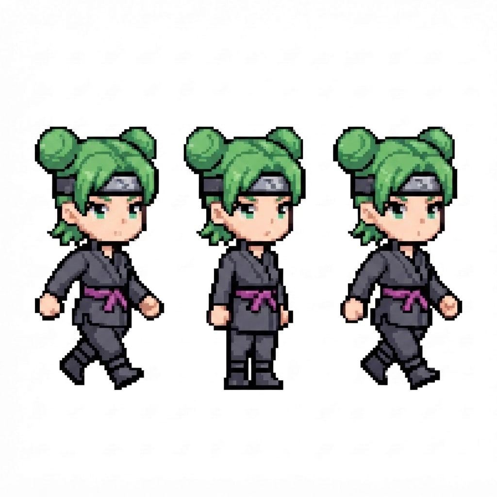 Image: BODY: a chibi ninja GIRL - clearly feminine: NARRO