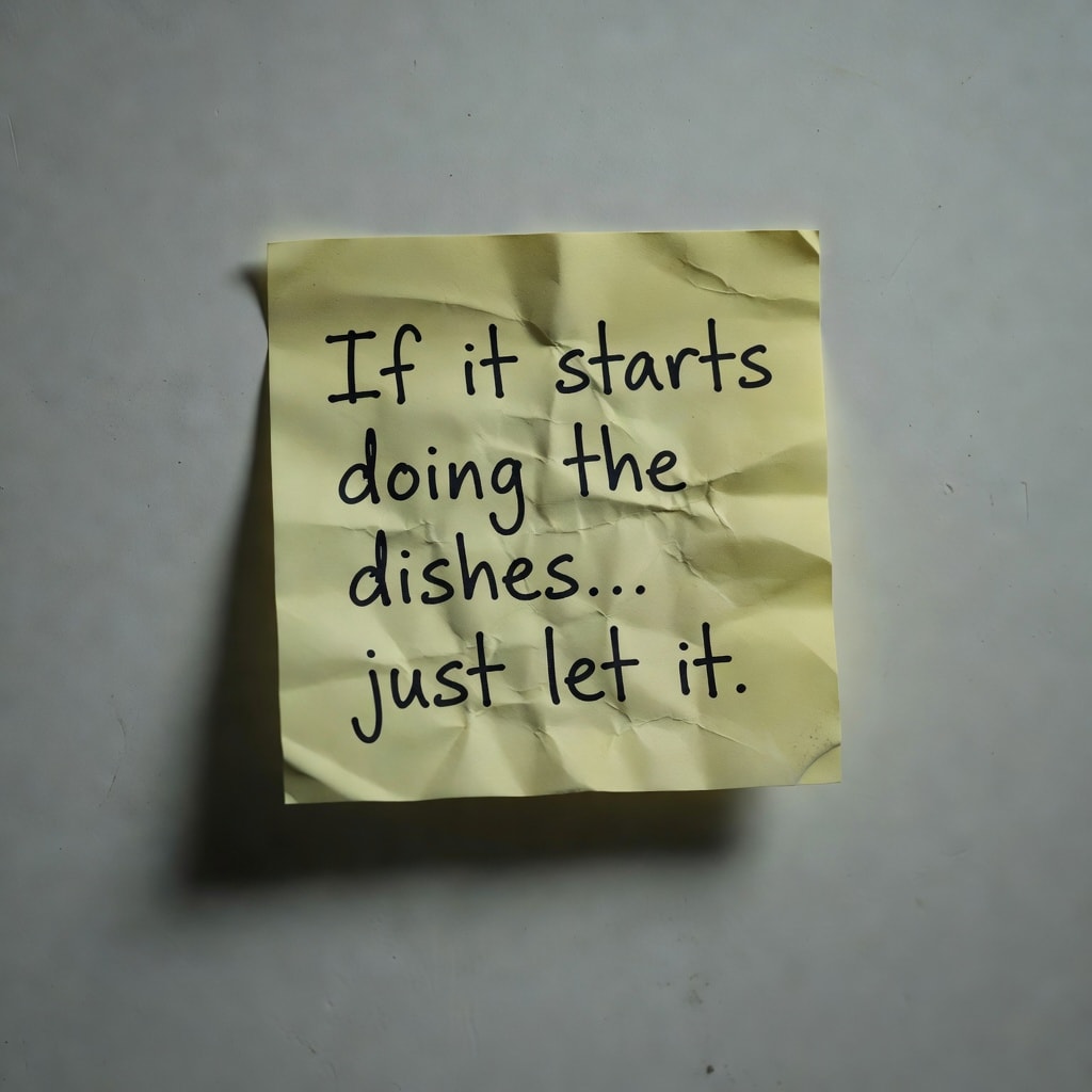Sticky Note - Dishes Rule