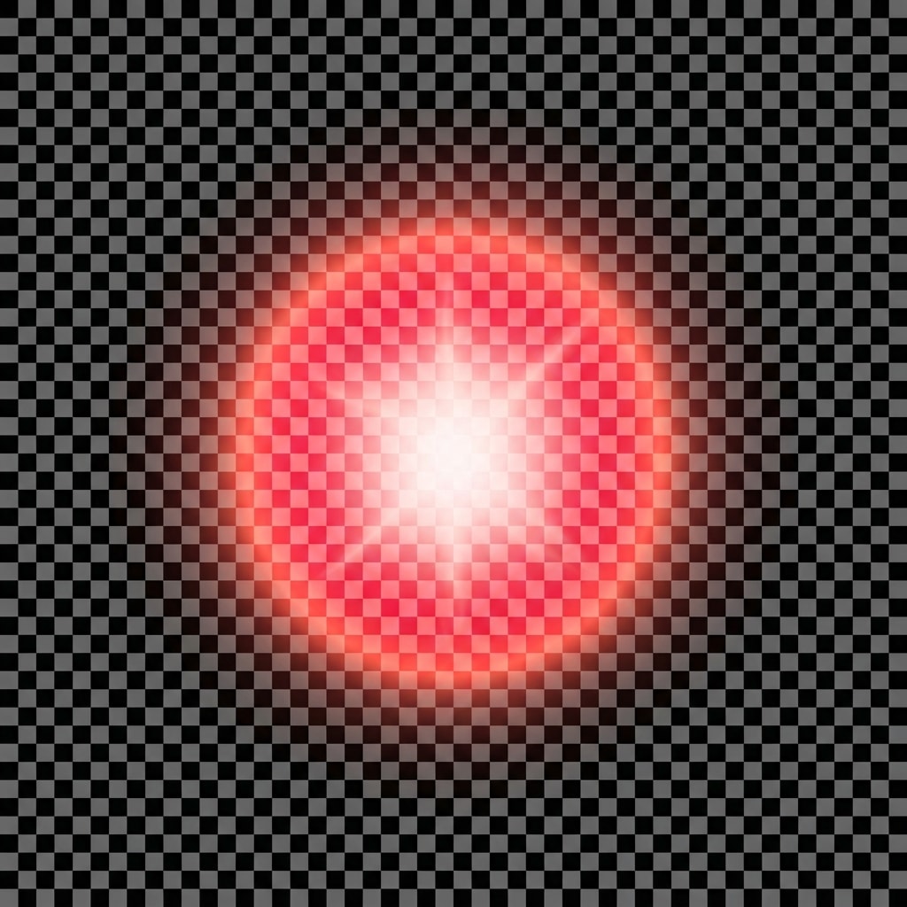 Image: Game VFX sprite sheet element: soft crimson-red el