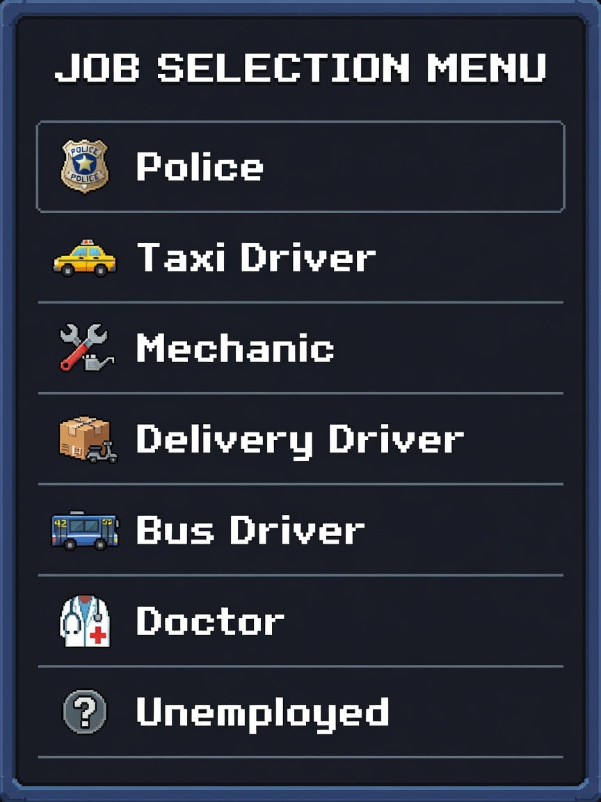 Job Menu UI