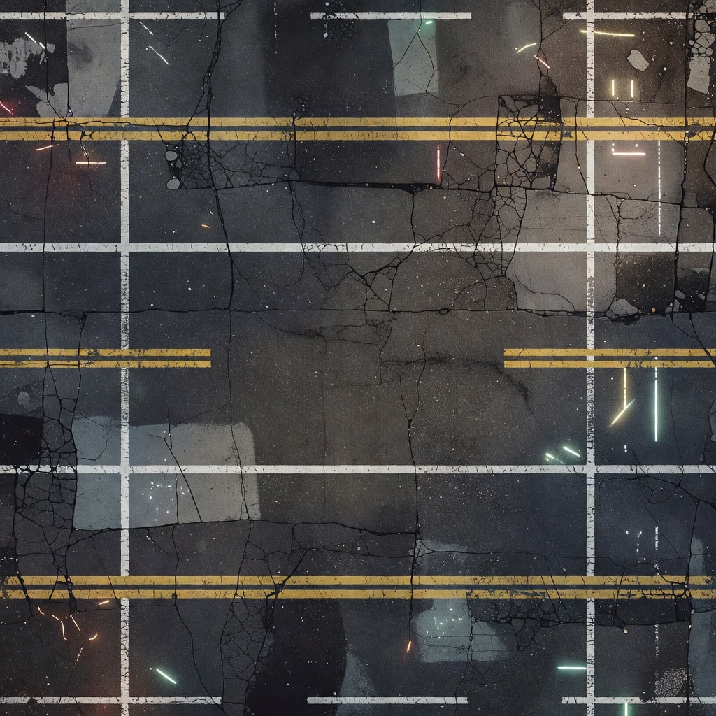 Gritty Asphalt Road Tile