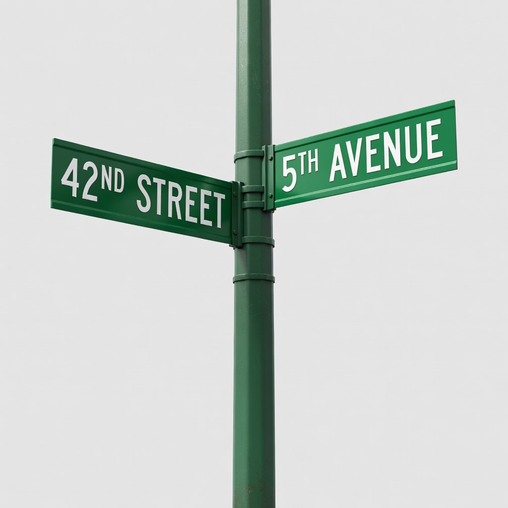 Realistic NYC Street Sign