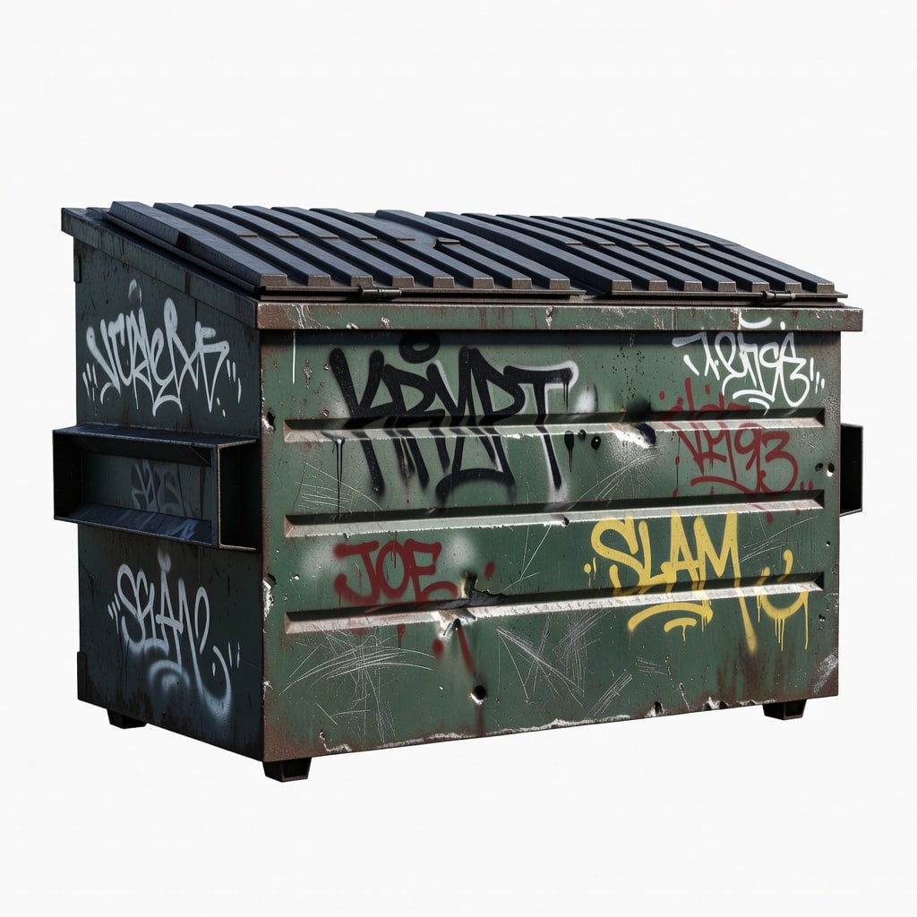 Weathered Steel Dumpster