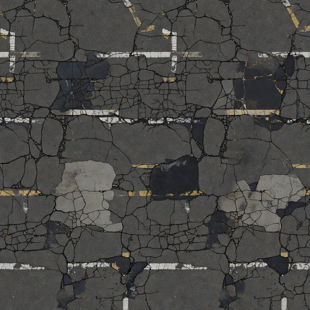Cracked Alley Asphalt