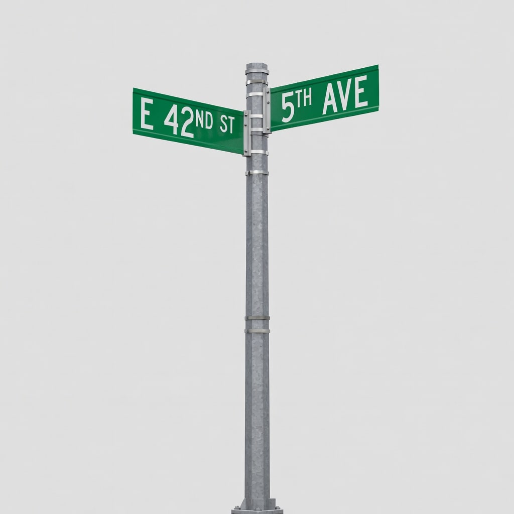 Realistic NYC Street Sign