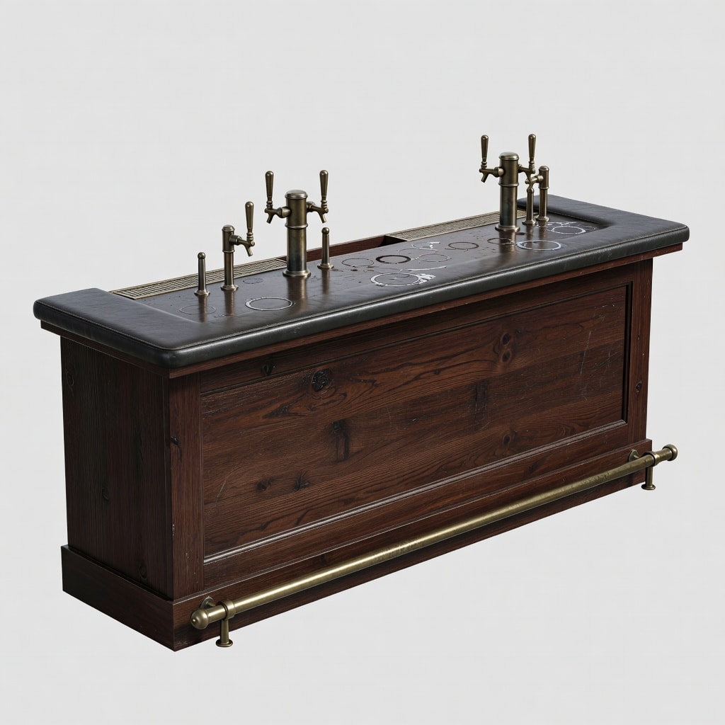 Realistic Mahogany Bar Counter