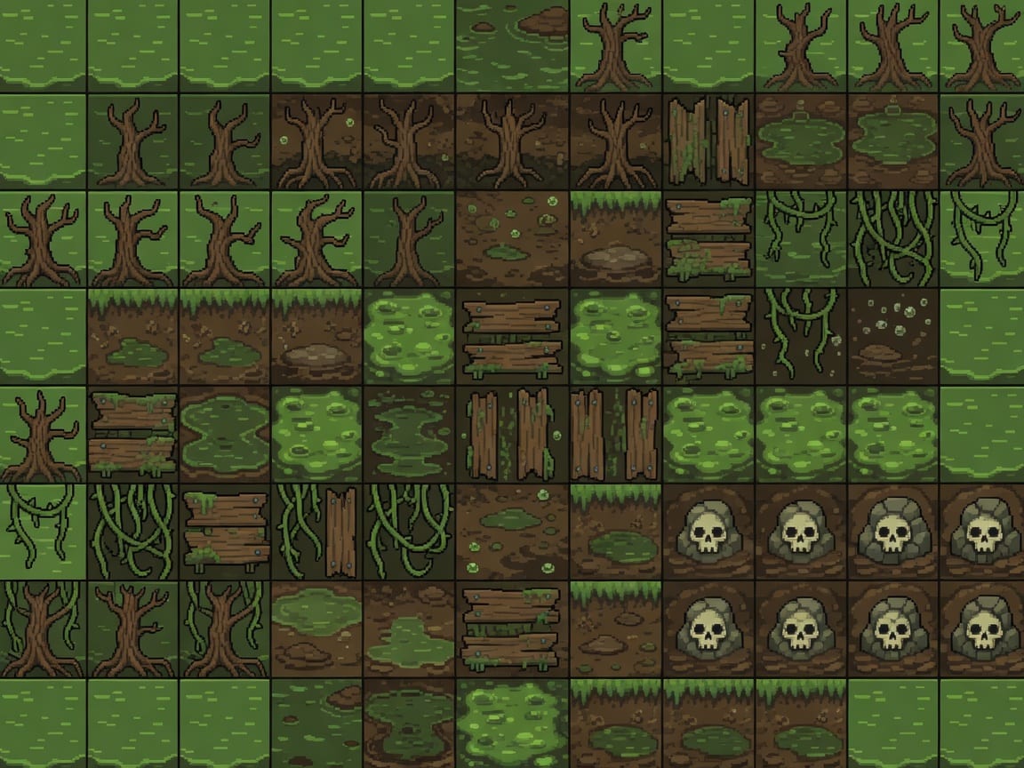 Pântano Maldito - Tileset (2 / 2)