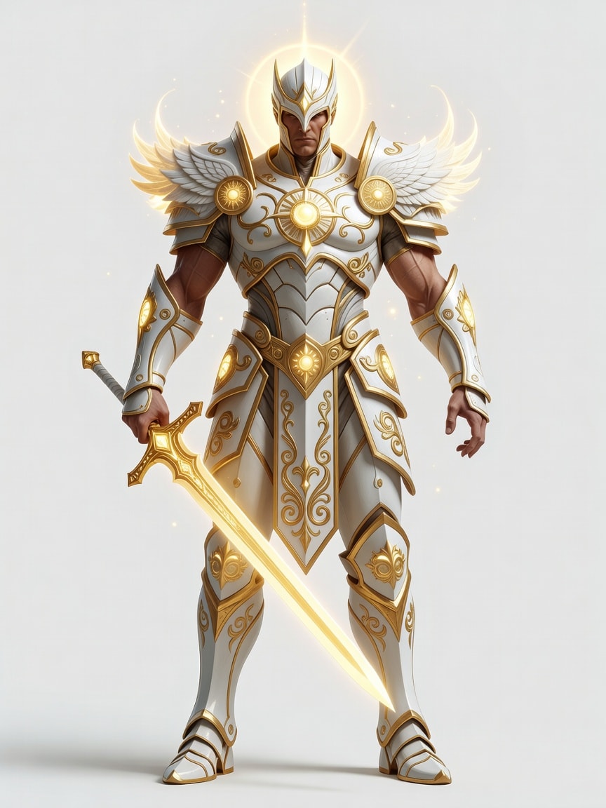Divine White-Gold Warrior Concept