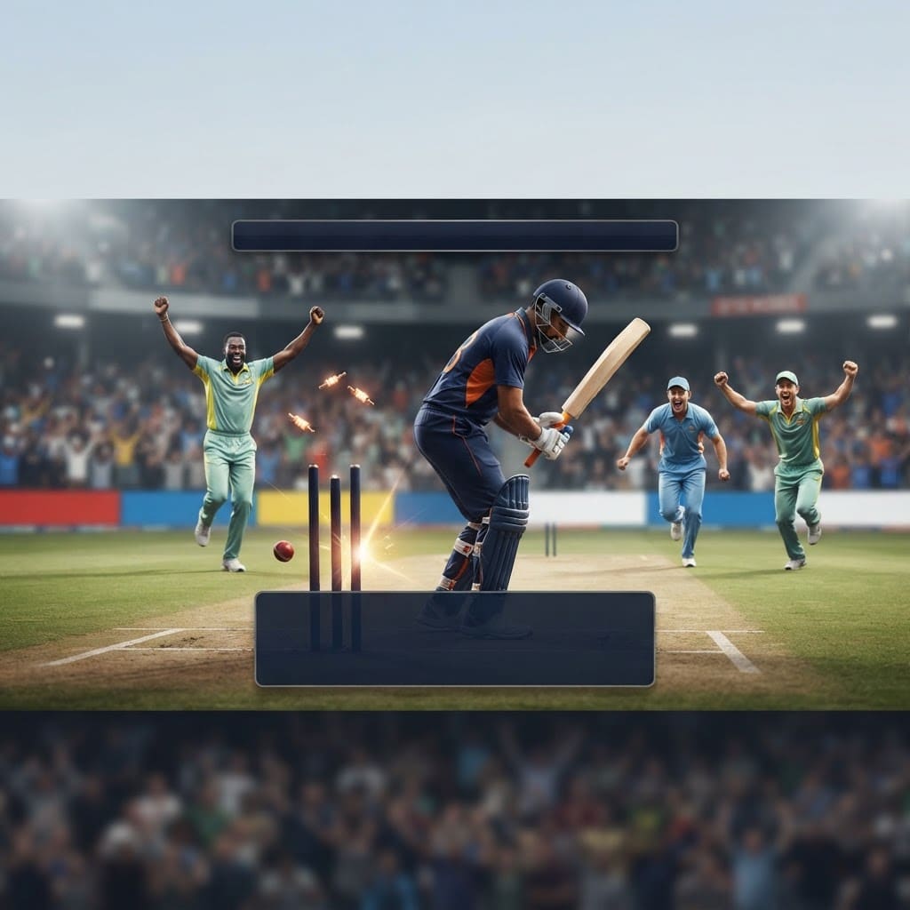 Image: Premium broadcast graphic for a fictional cricket