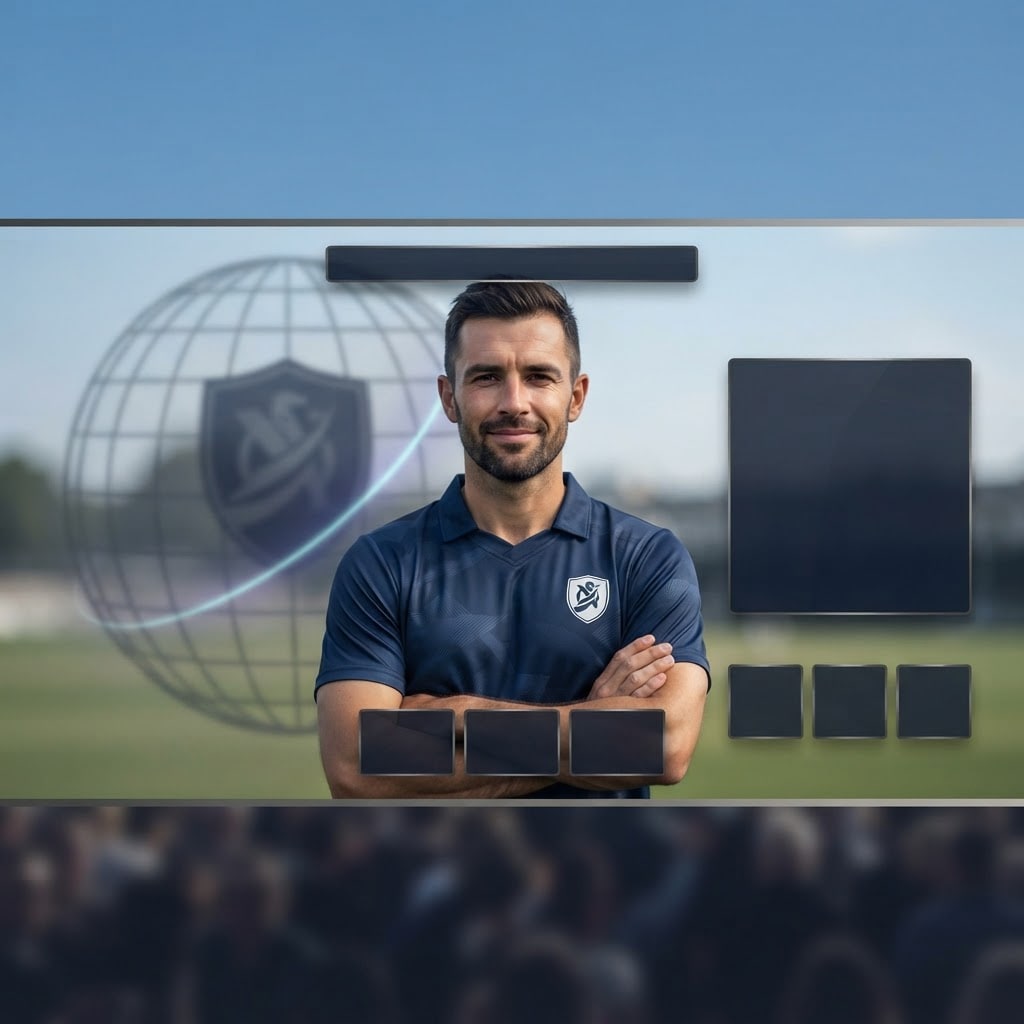 Image: An OVERSEAS PLAYER ANNOUNCEMENT graphic for a fict