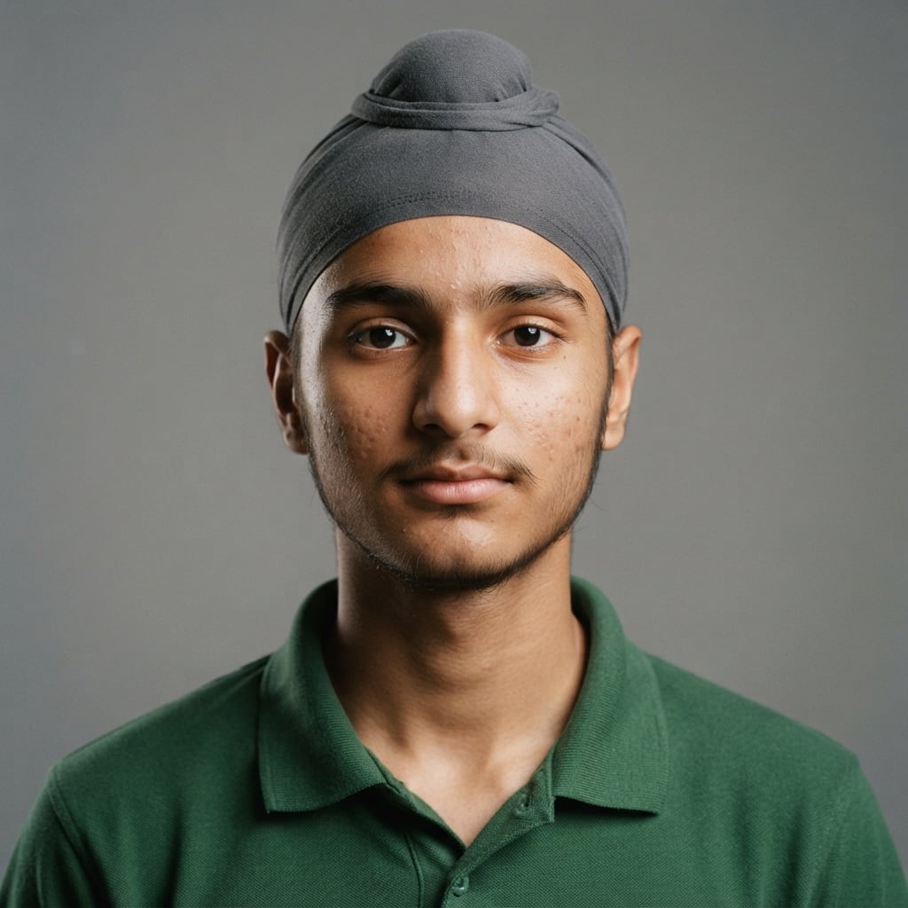 Image: Photorealistic head-and-shoulders portrait photogr