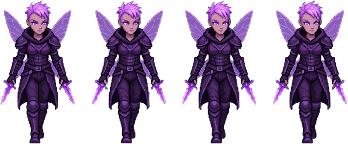 Pixel Fairy Rogue Walk Front