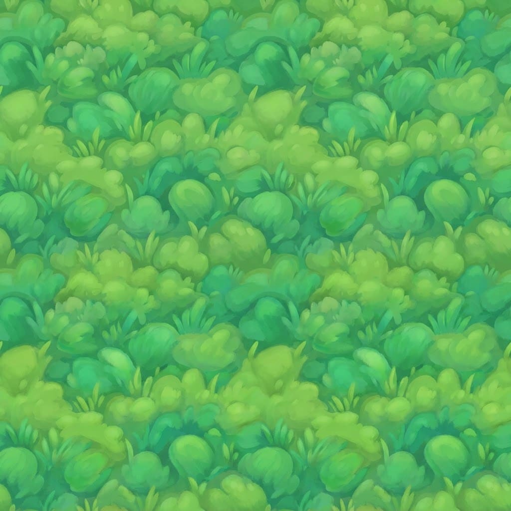 Image: Top-down flat surface texture of stylized cartoon
