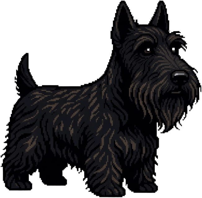 Scottish Terrier Pixel Art Sprite (2 / 2)
