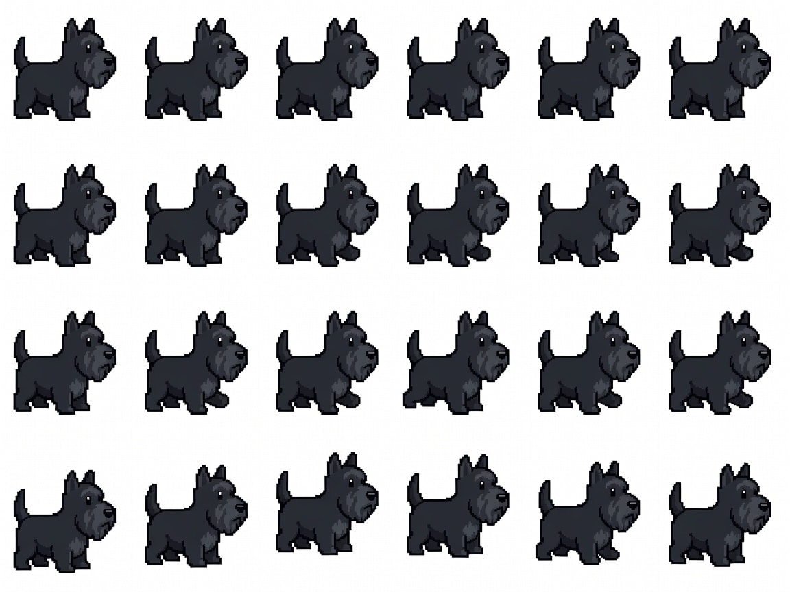 Scottie Sprite Sheet - Idle Walk Run Jump