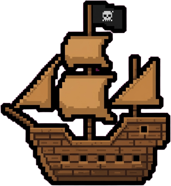 Top-Down Pirate Ship 32x32