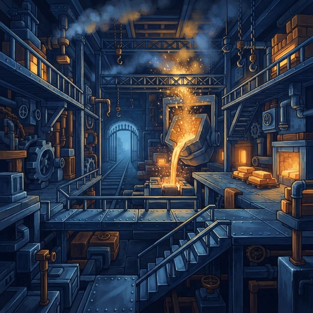 Image: Premium hand-painted game key art in the Brick-For