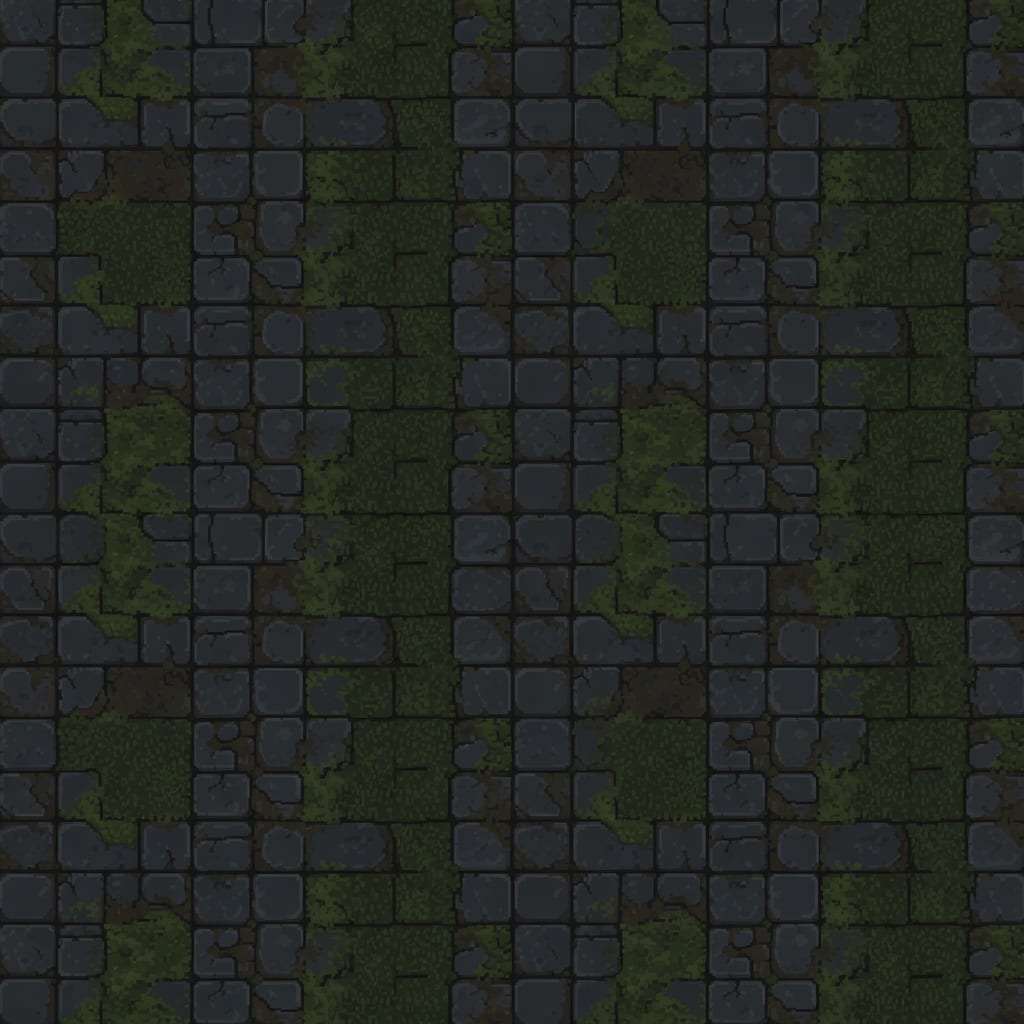 Stone Fortress Wall Tile (Dark-Fantasy Tactical)