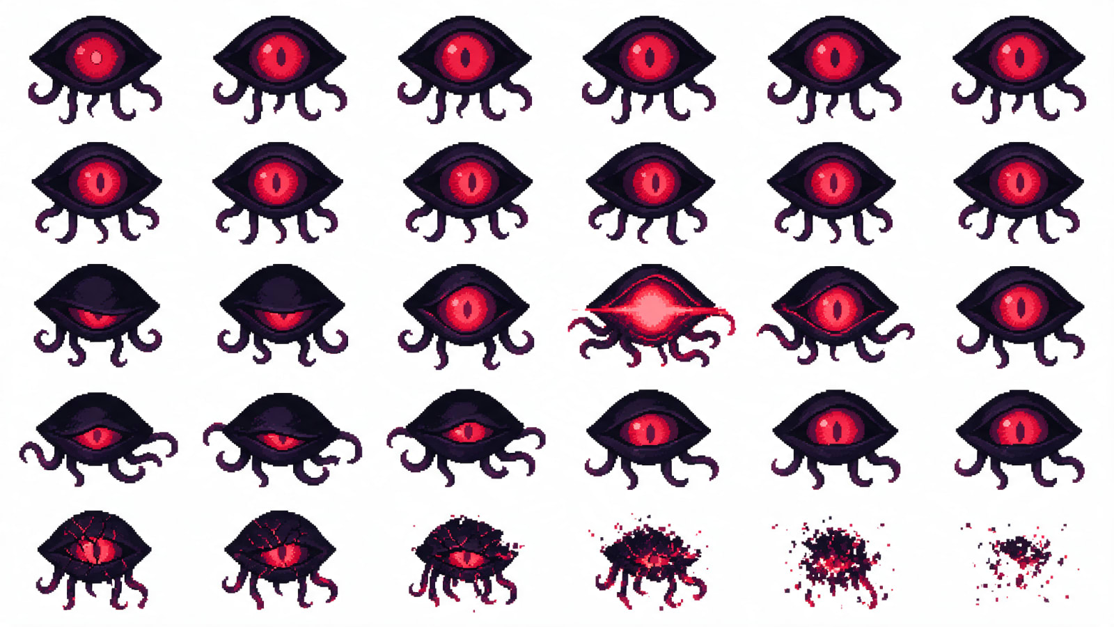 Eye of the Hollow Boss Animation Sheet