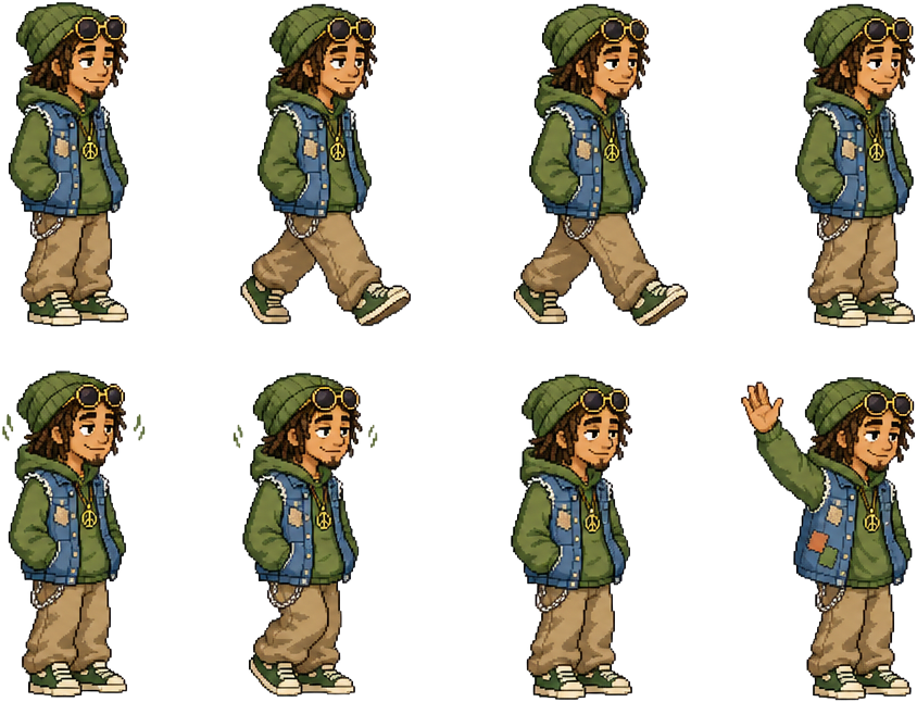 Bongo Pixel Sprite Sheet