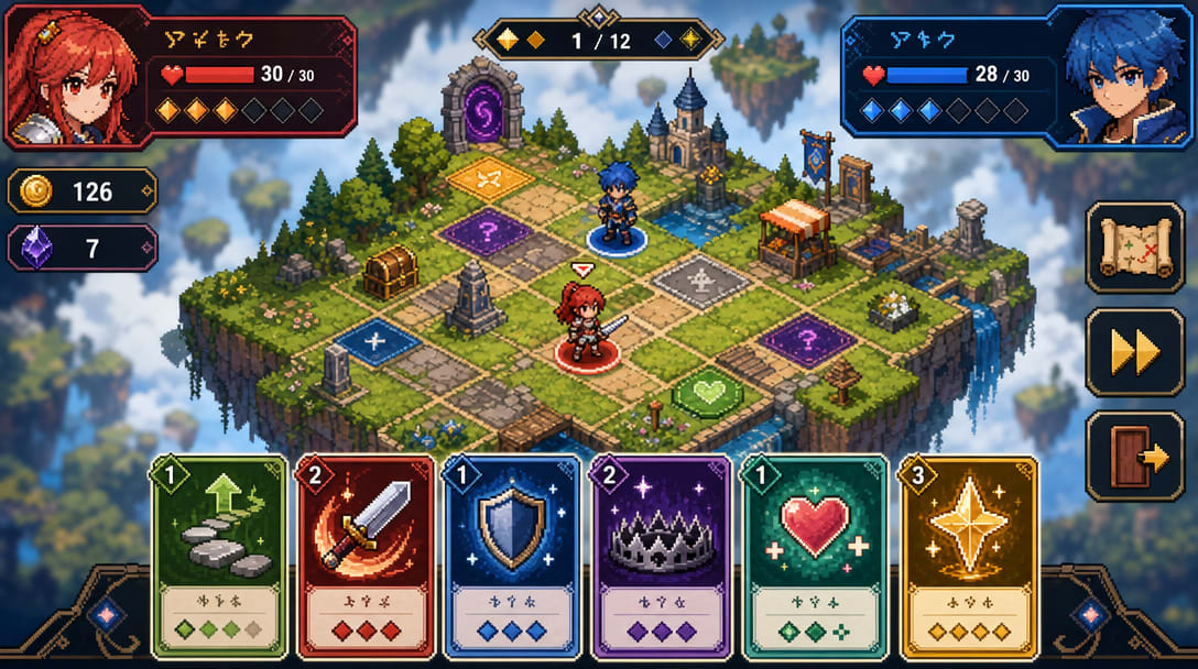 Float Land RPG UI Mockup