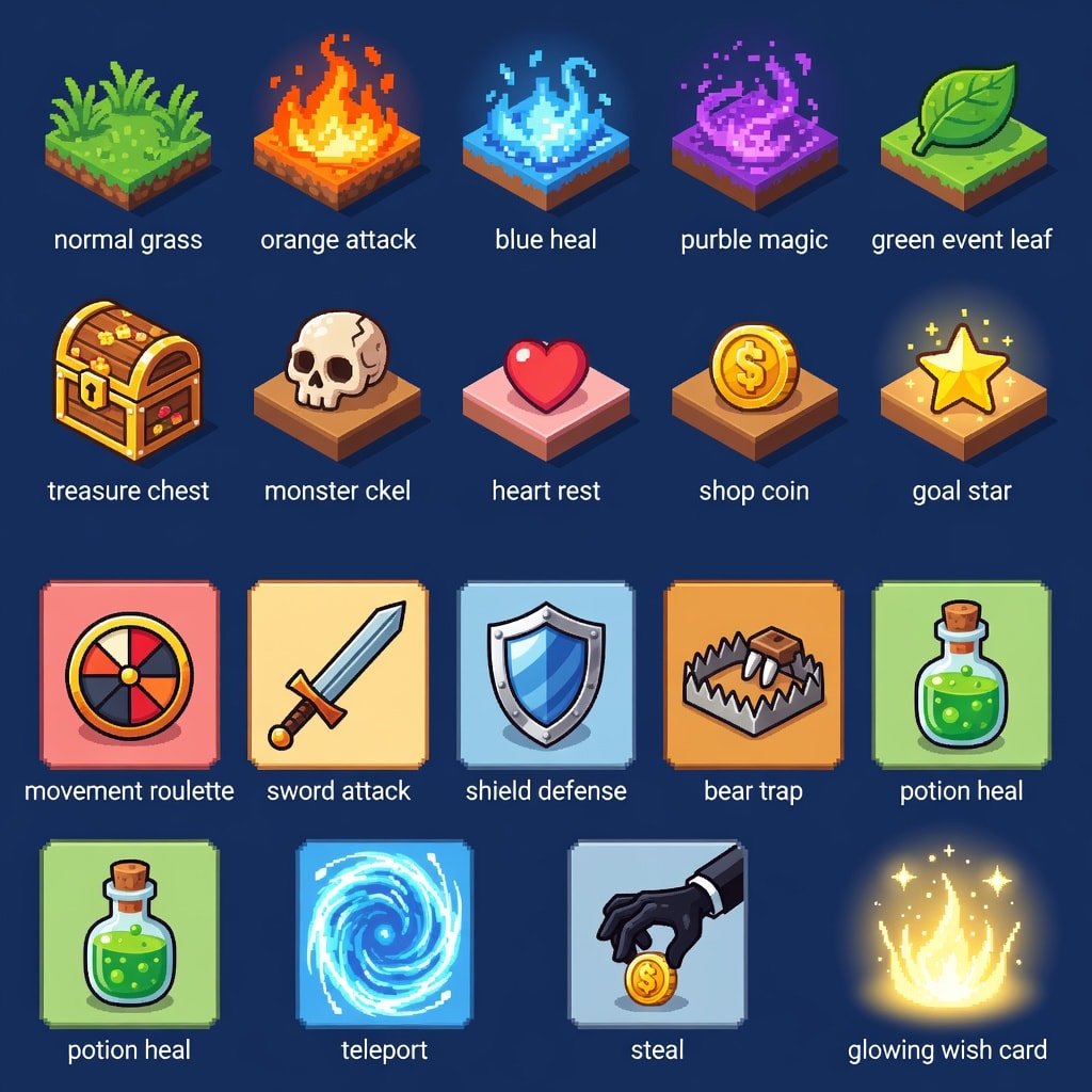 Float Land Tiles and Card Designs