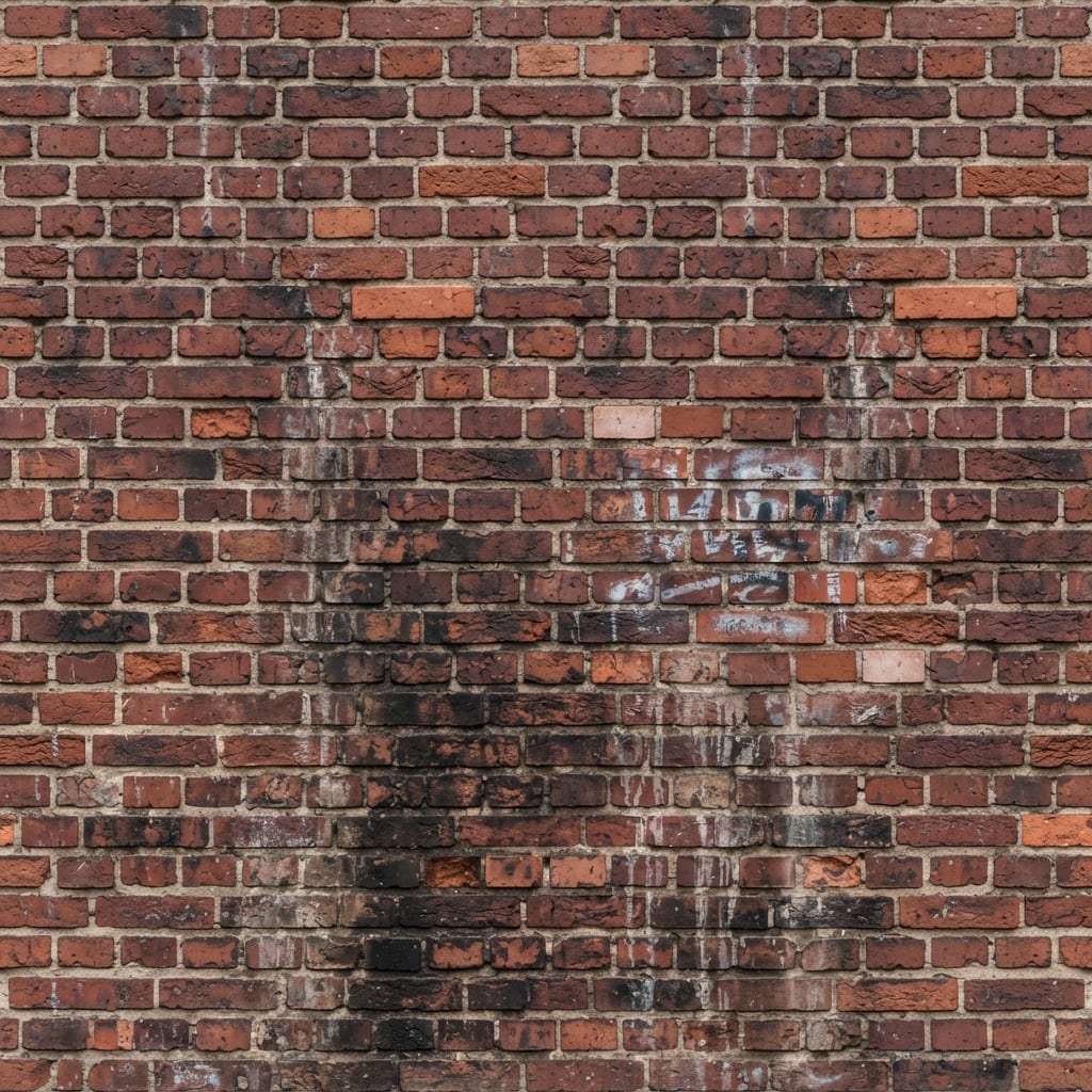 Image: Seamless tileable texture of an old dark red brick
