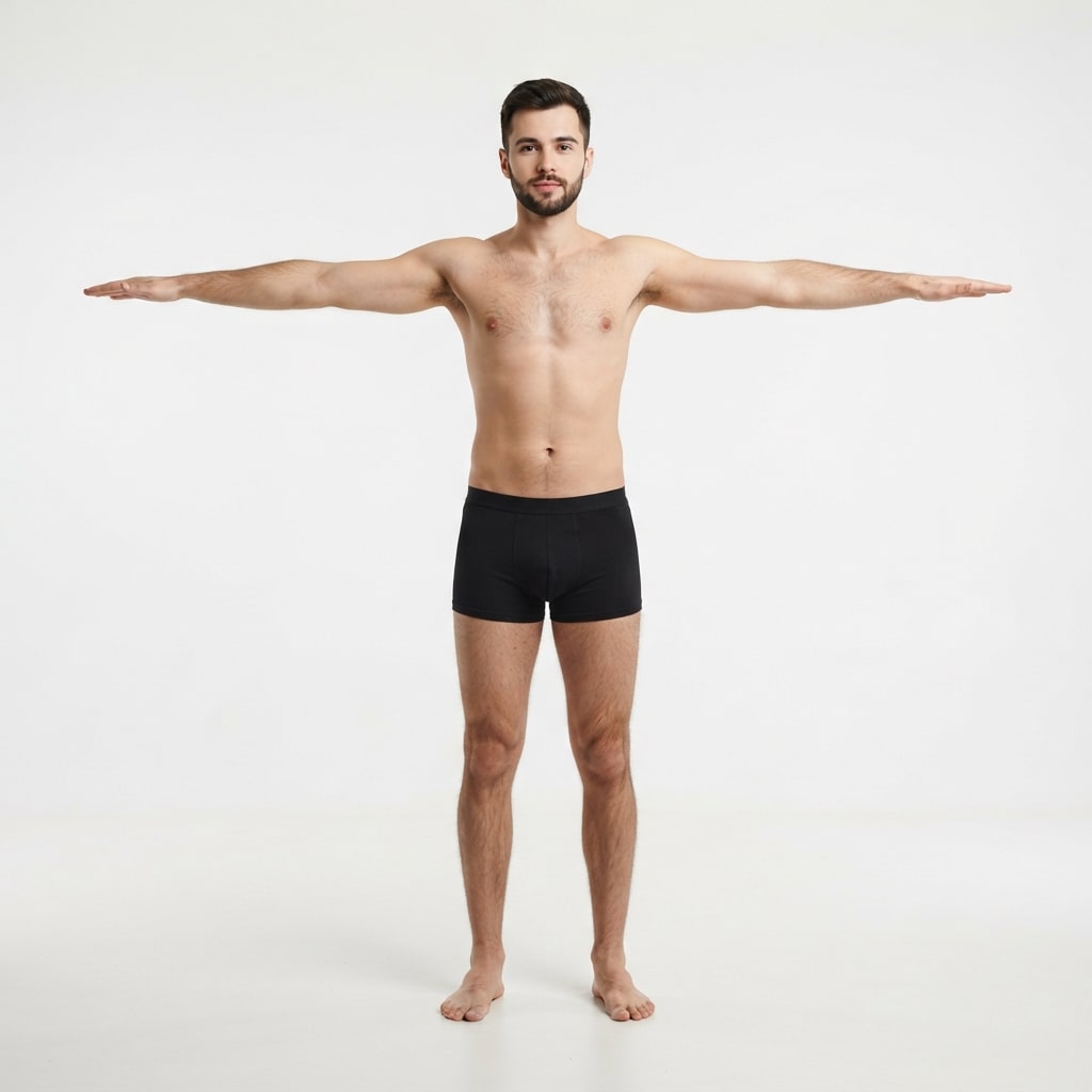 Image: A young man in his late twenties, short dark brown