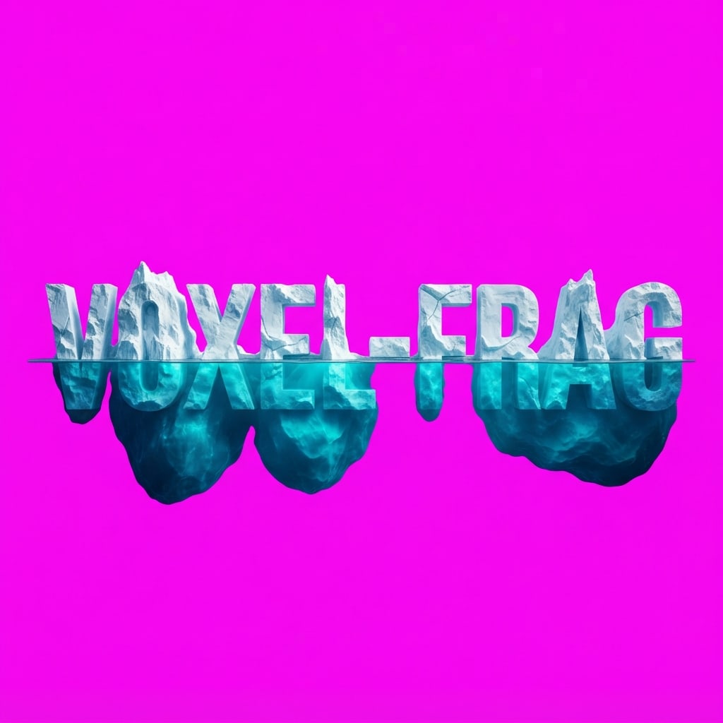 Image: A logo whose letters are ICEBERGS, centered, filli