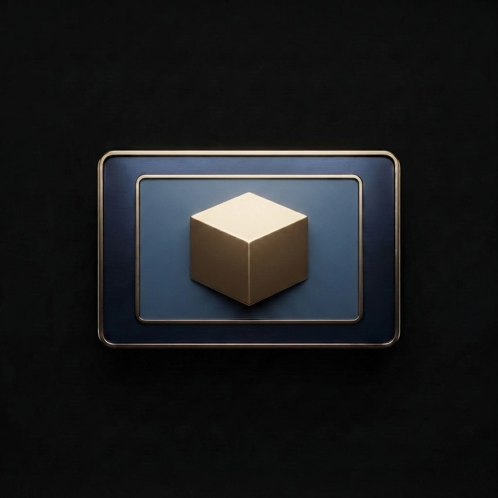 Image: Keep this exact badge: same navy blue metal frame,
