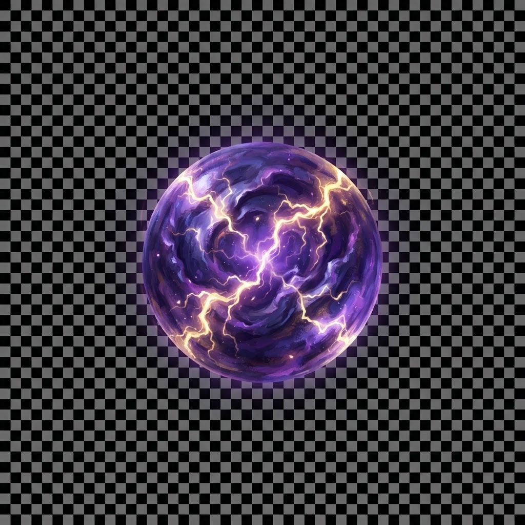 Image: Single Storm Bead orb game icon, small crackling p