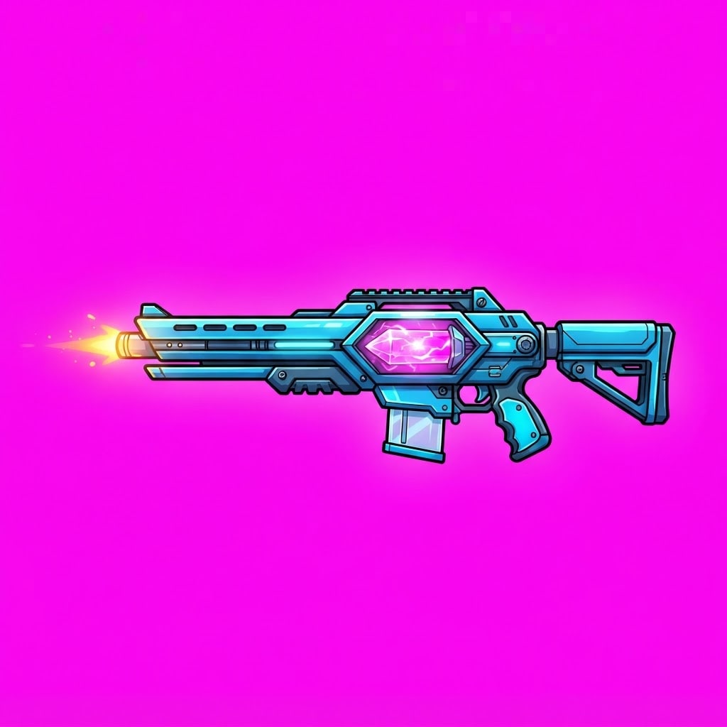 Image: Single game weapon icon on SOLID HOT MAGENTA #FF00