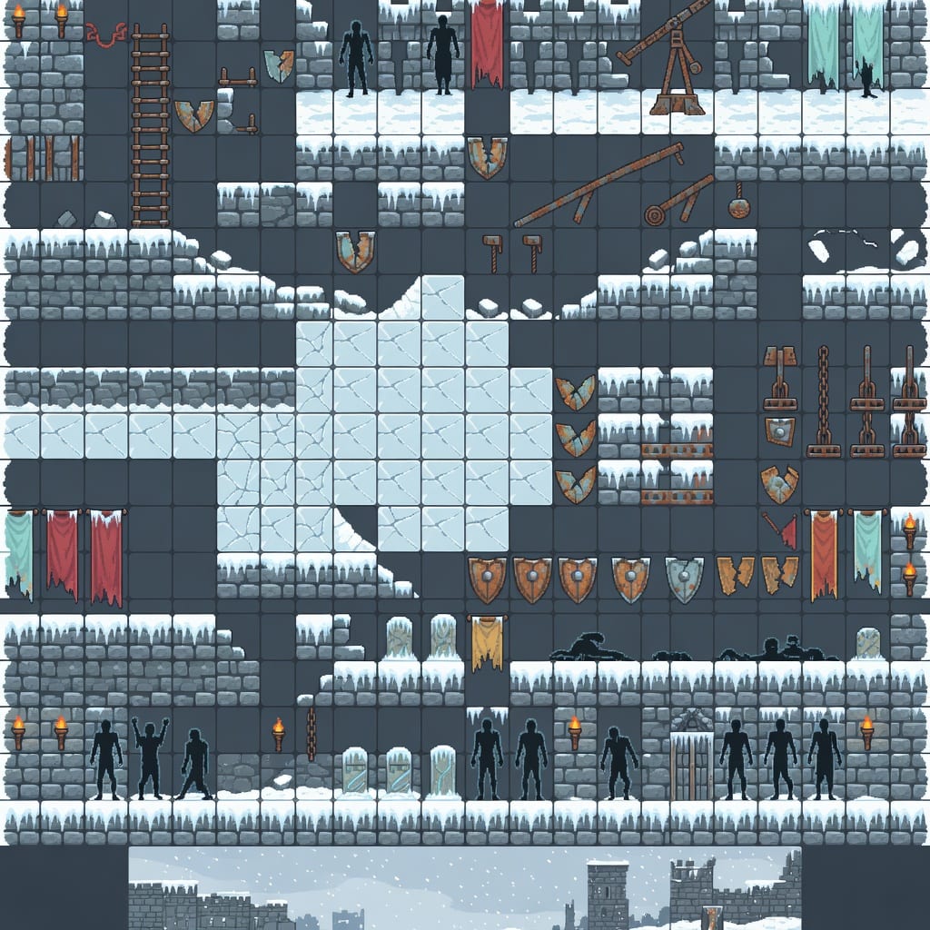 Ashes of the Old World - Frozen Siege Ruins Tileset