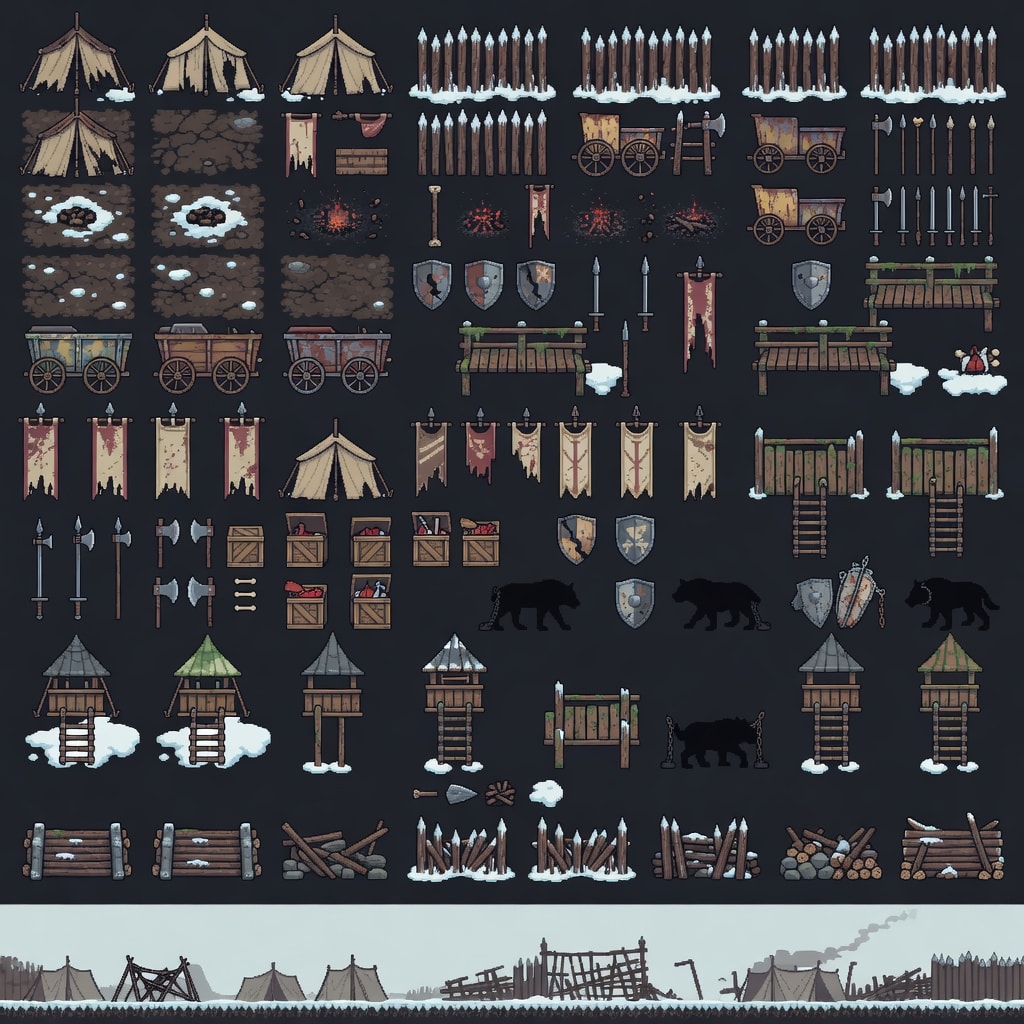 Ashes of the Old World - Pale King Crusader Camp Tileset