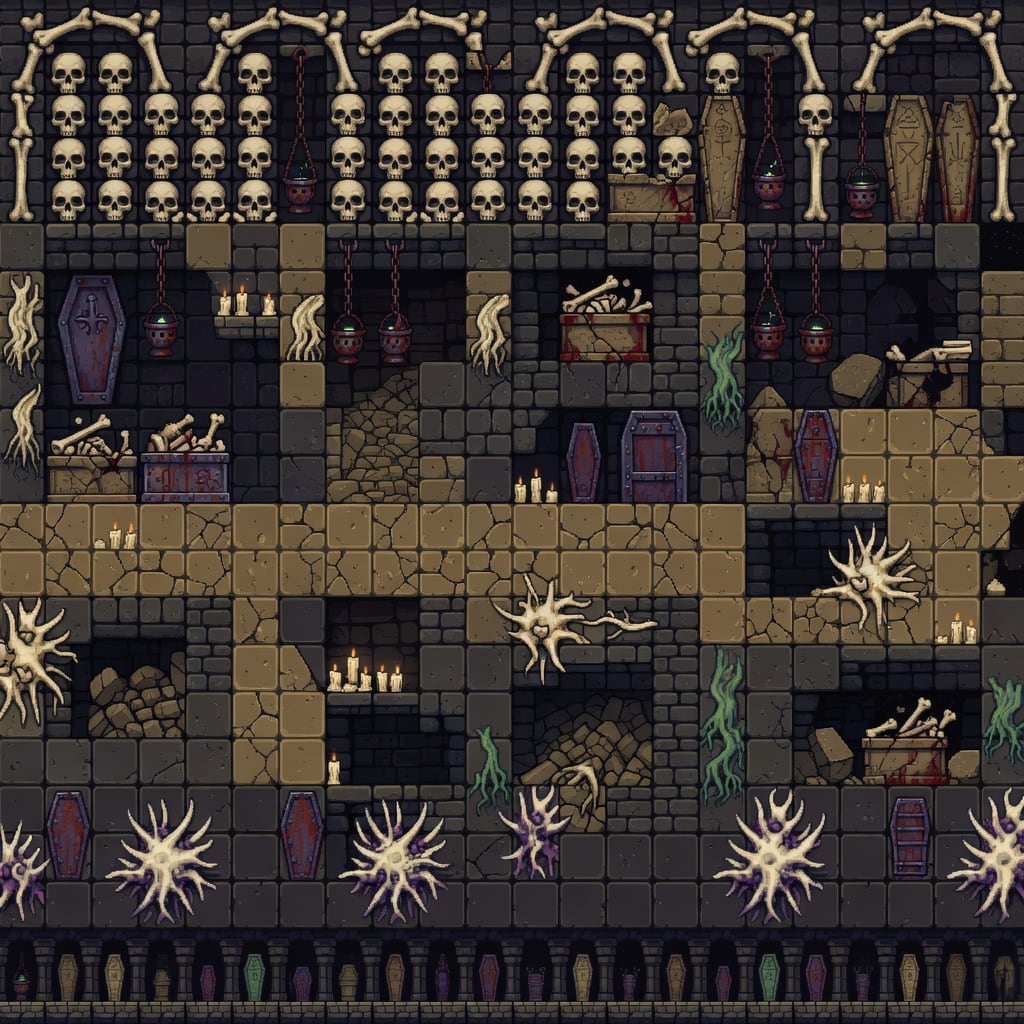 Ashes of the Old World - Forgotten Saints Catacombs Tileset
